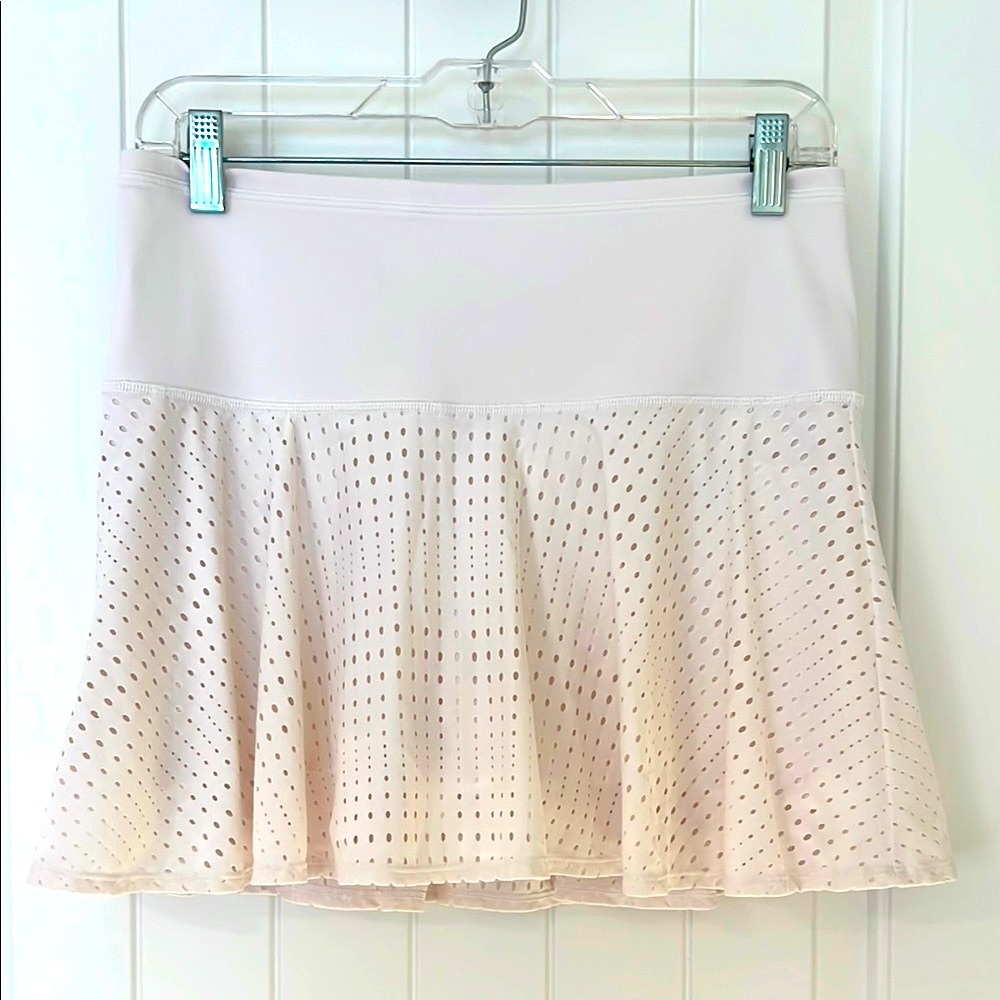 Athleta,Sz S, A-game skort 14”, white, stretch, sport, tennis, pickleball, golf